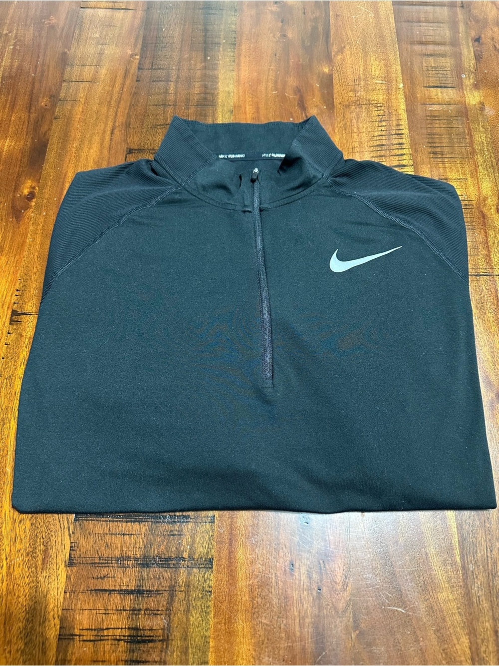 Nike Black Half-Zip Performance Pullover with Reflective Swoosh